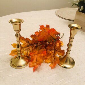 Candle Holder for tapered candles. Gold tone made in India